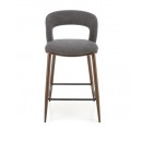 Стул барный HALMAR H114 серый/ореховый